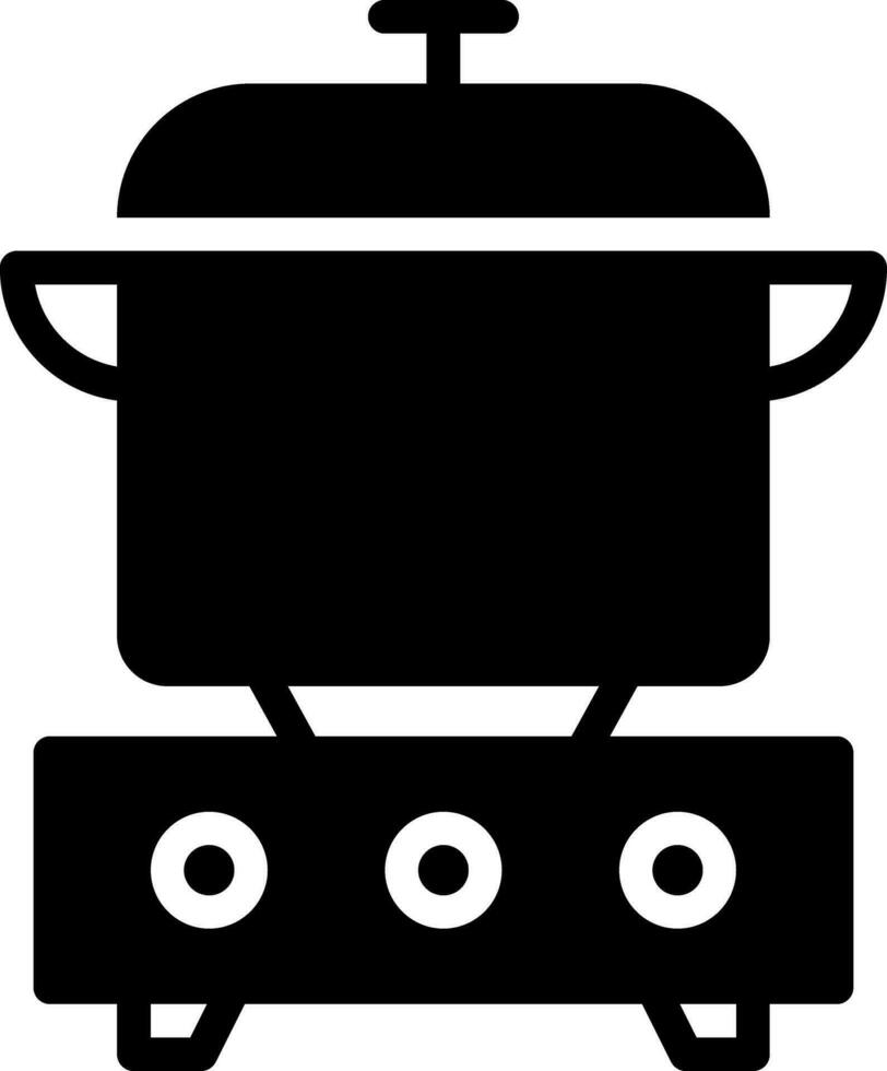 solid icon for cooked vector