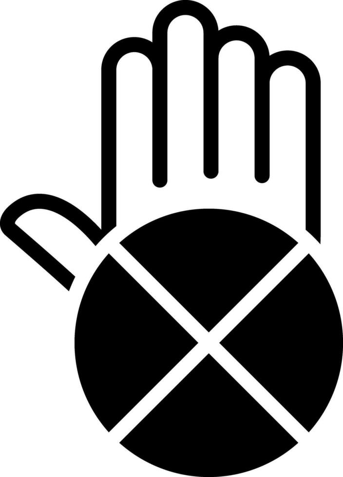 solid icon for exclusion vector