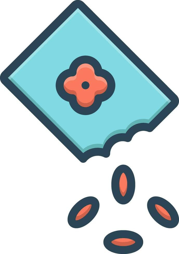 color icon for seed vector