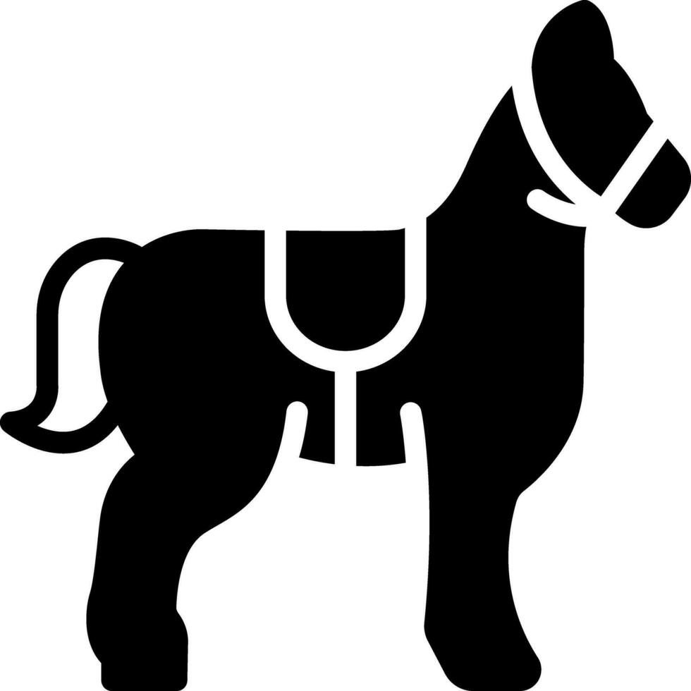 solid icon for mustang vector