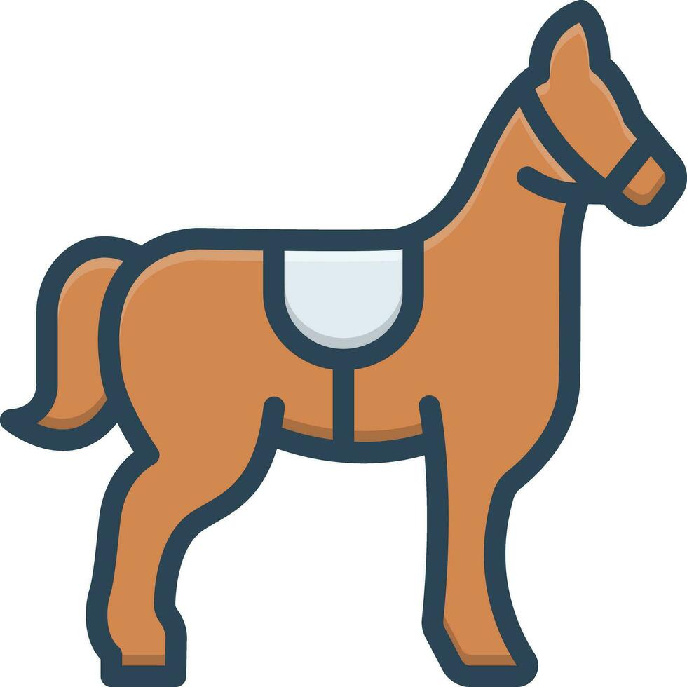 color icon for mustang vector