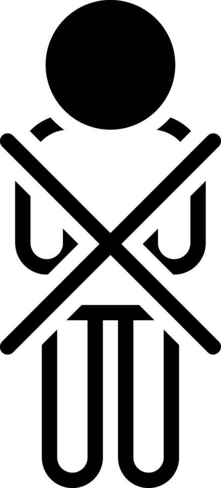 solid icon for exclusion vector