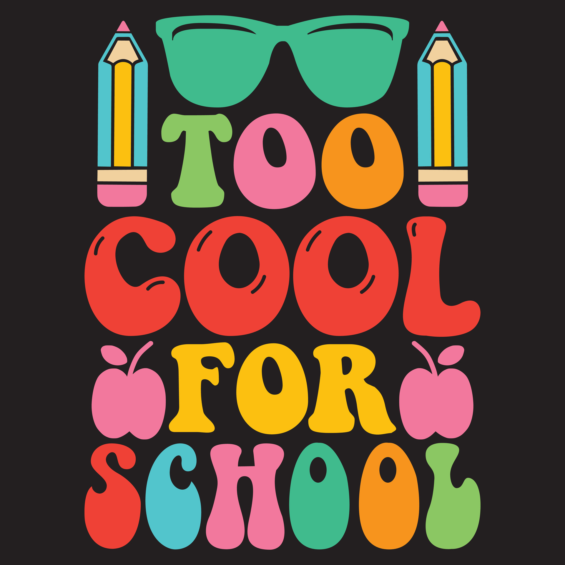 Too Cool For School 28652999 Vector Art at Vecteezy