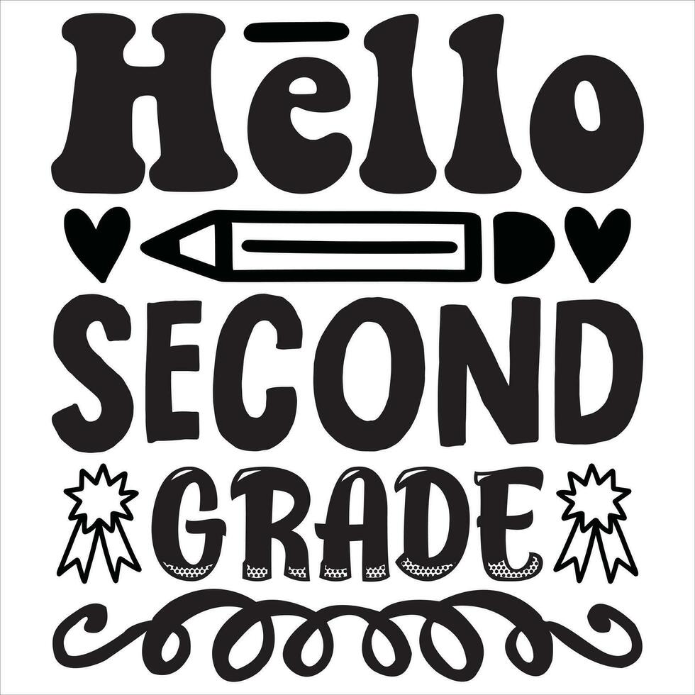 Hello Second Grade vector