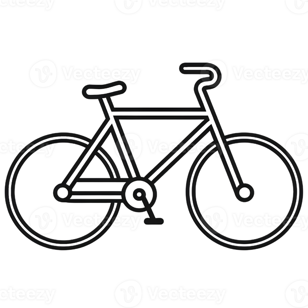 bicycle cartoon ai generative png