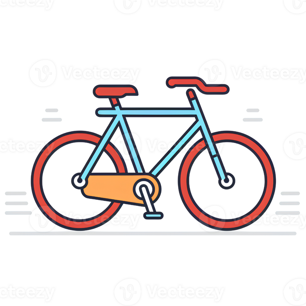 bicycle cartoon ai generative png