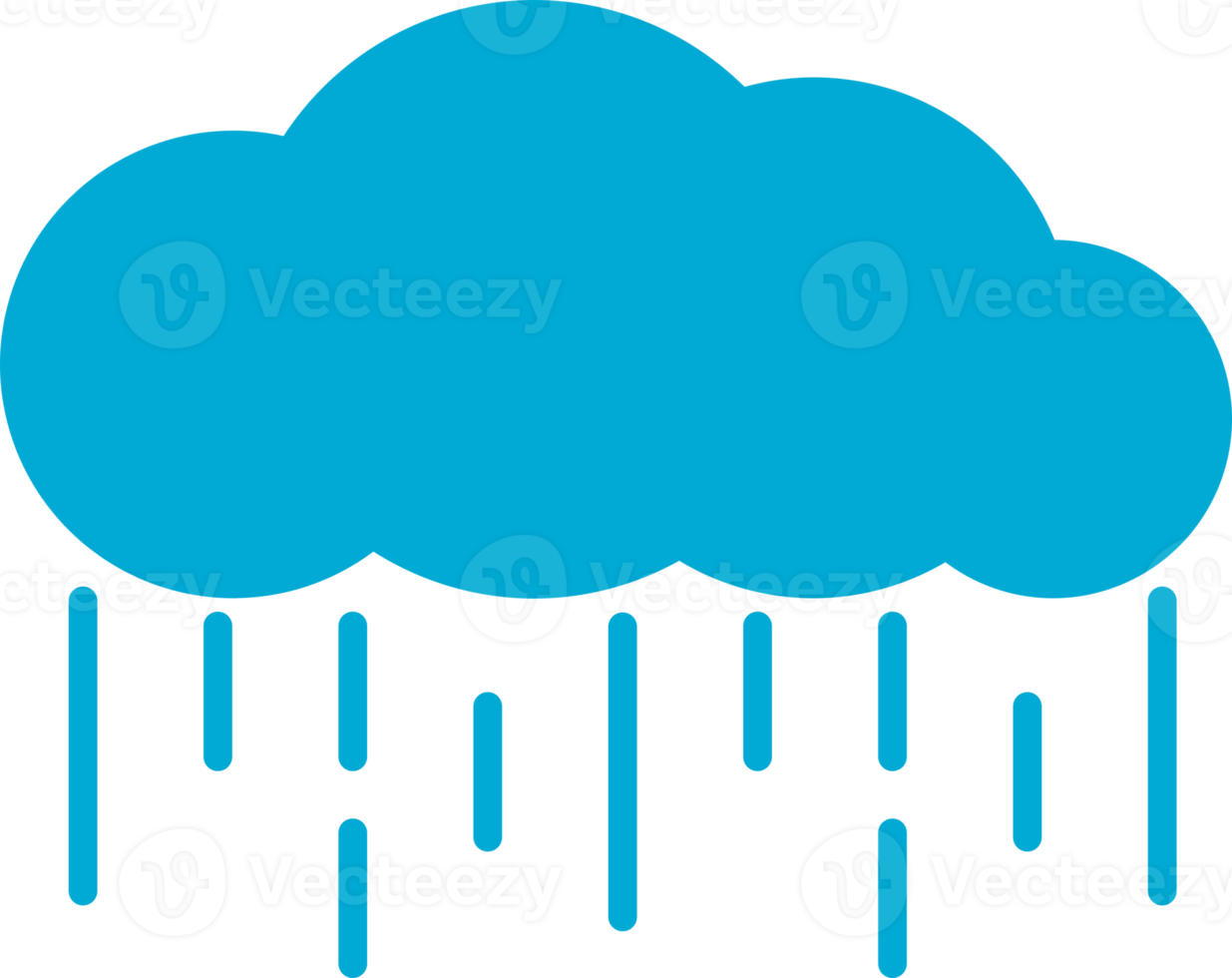 blå moln linje vatten regn släppa regnig säsong teckning klotter ikon png