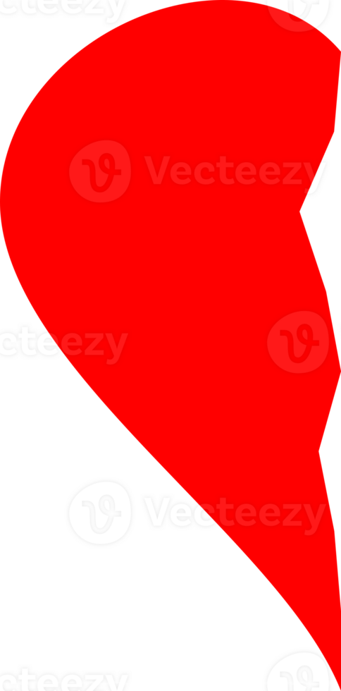 Red broken heart png