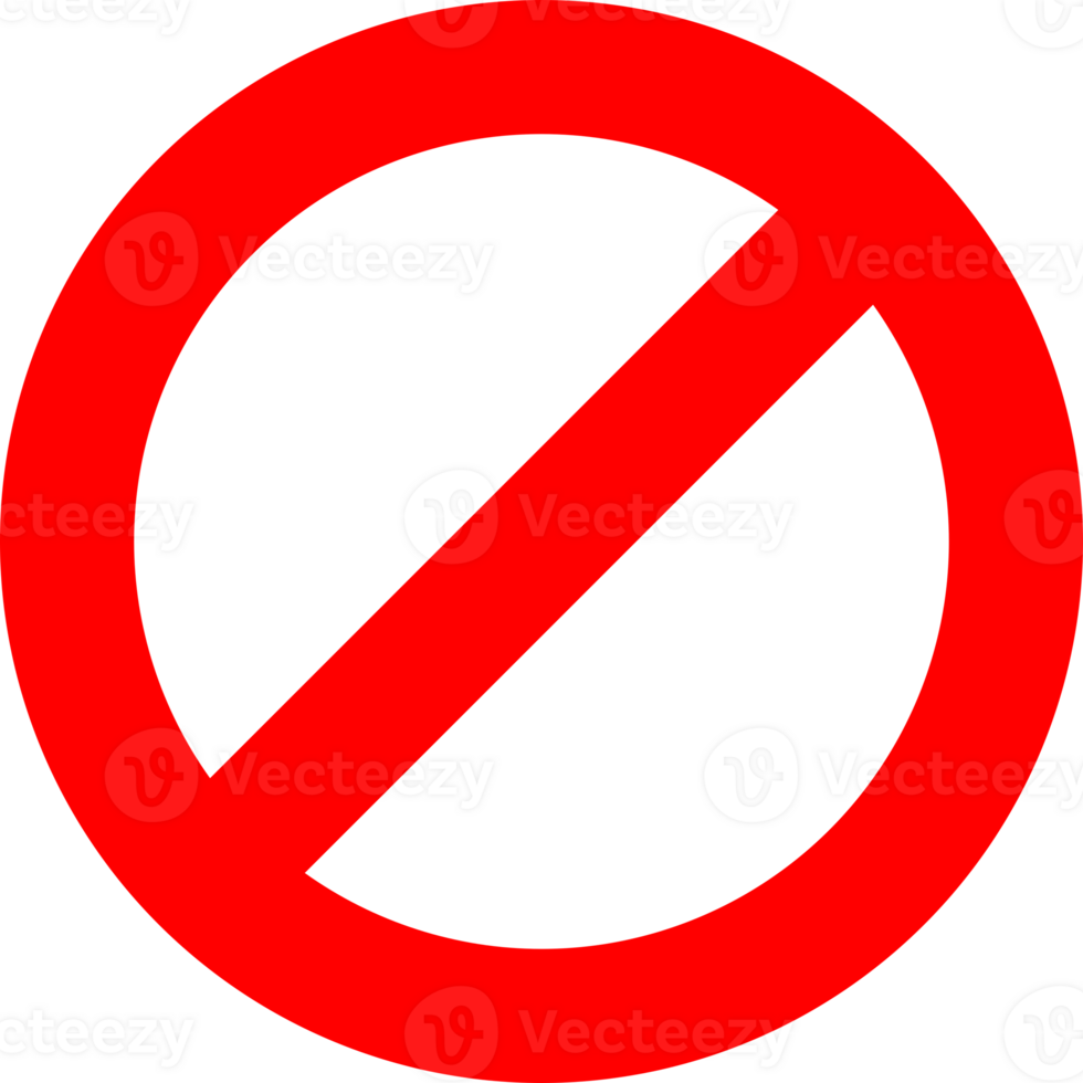 Red prohibition sign icon png