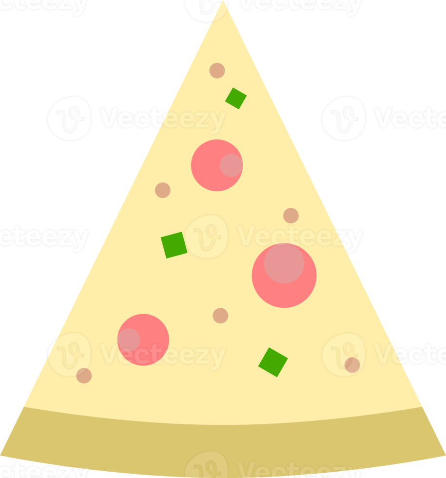 Pizza slice fast food icon doodle png