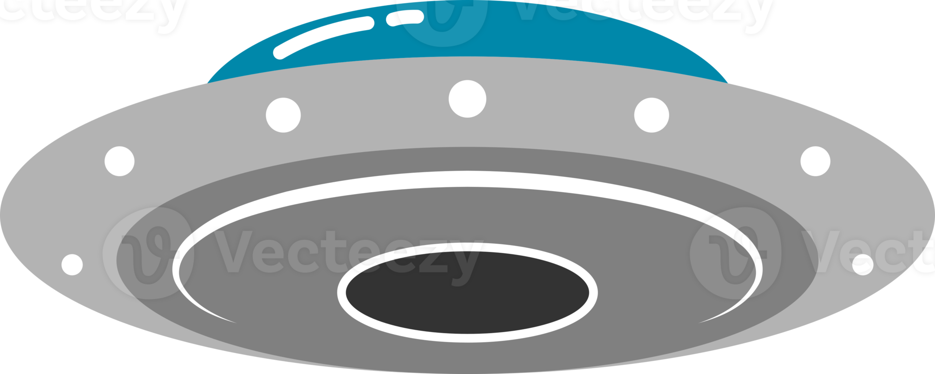 alien in UFO flying png