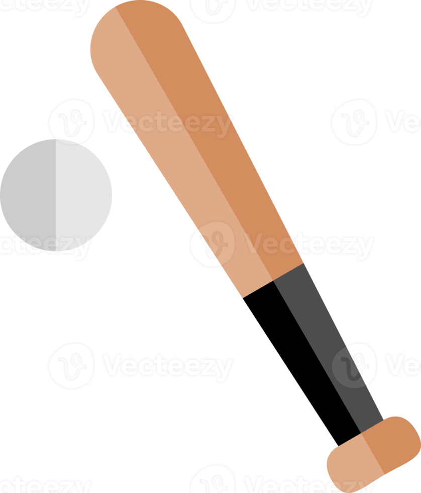 Wooden baseball bat hitting ball sport png