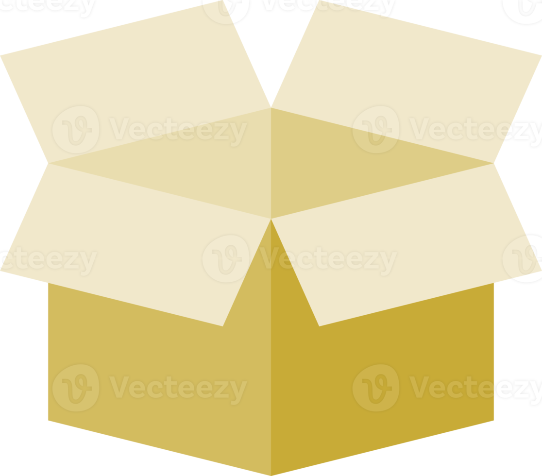paper cardboard parcel box with tape doodle icon png