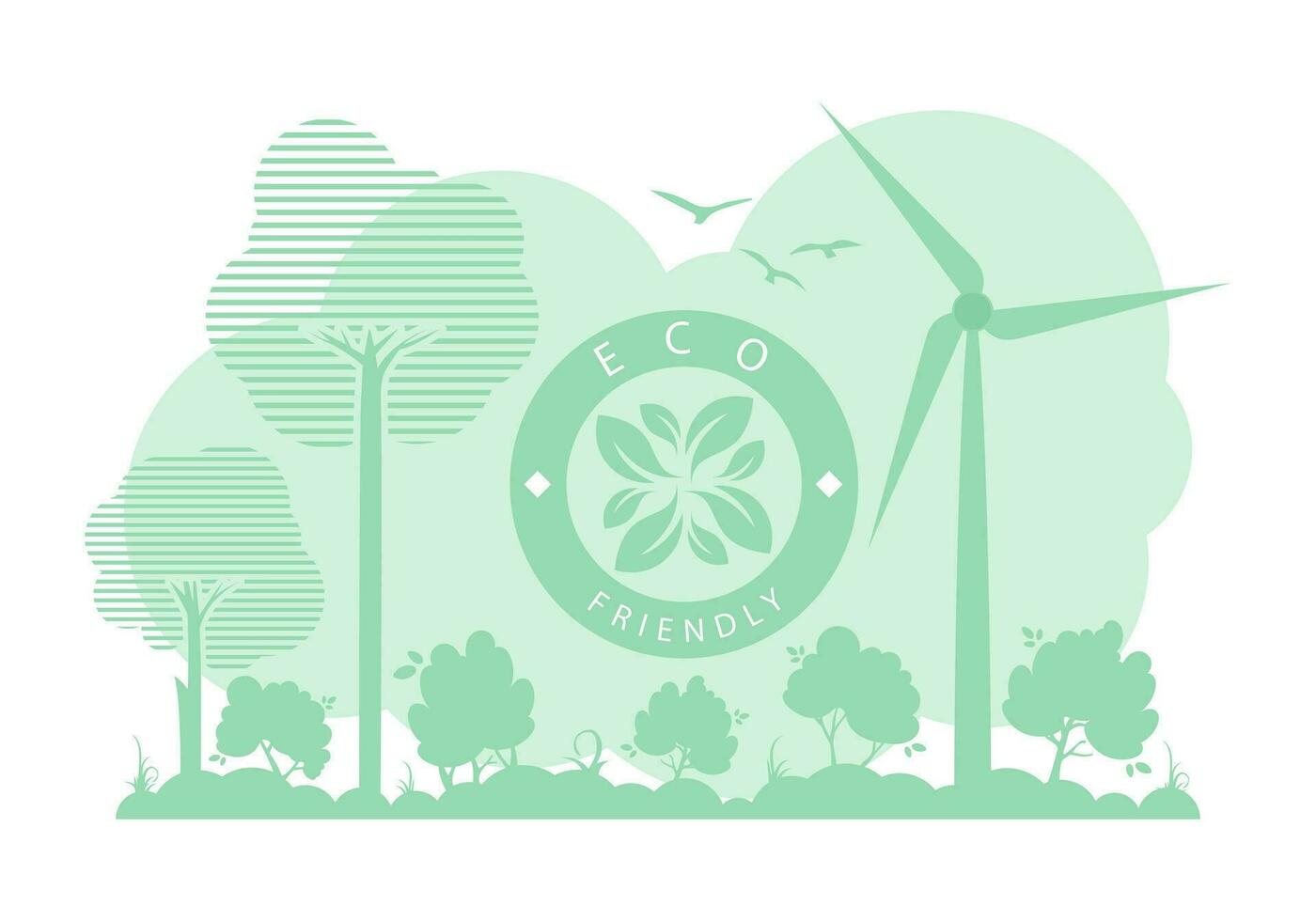 Green Background on the theme of green energy and ECO. Vector. vector