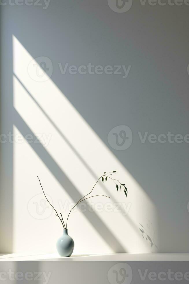 The essence of minimalism illuminated by natural light highlighting the power of simplicity and negative space AI Generative photo