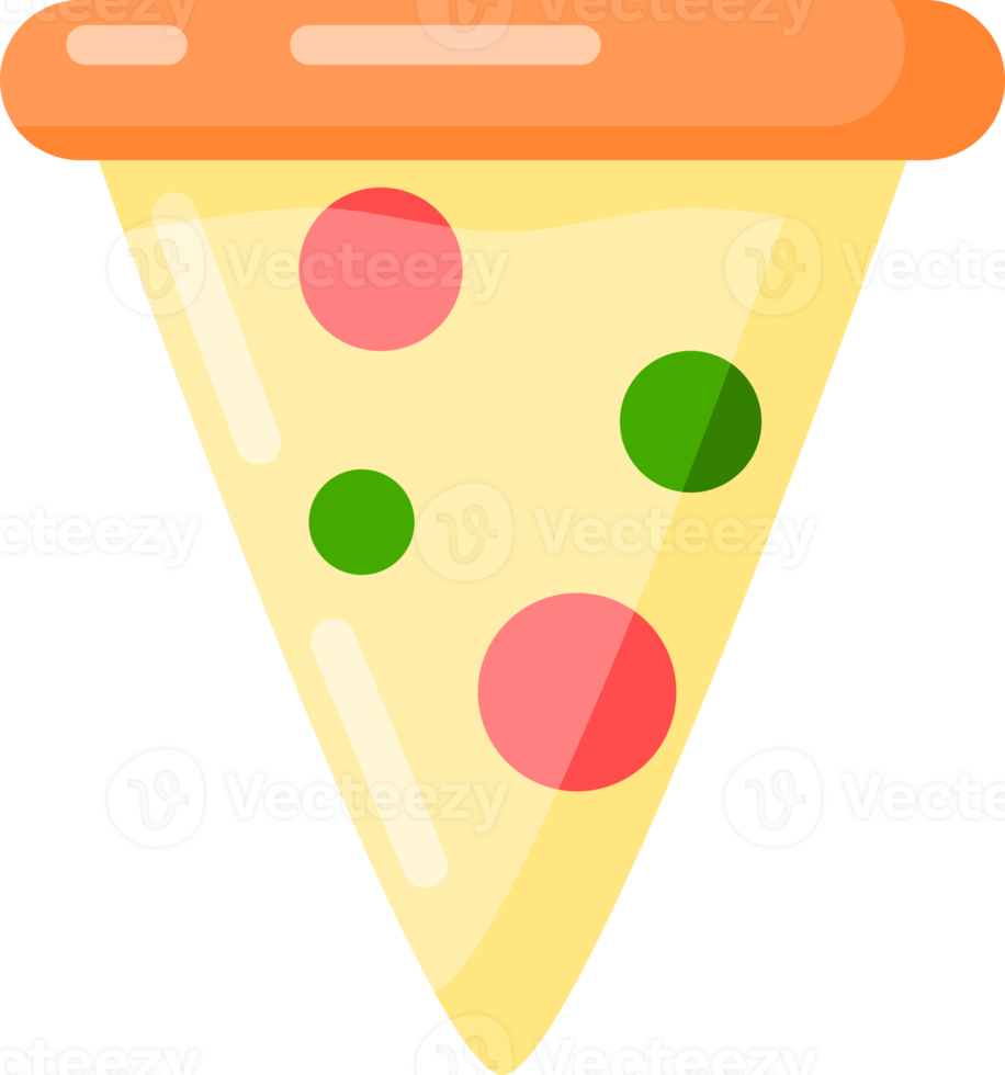 Pizza slice fast food icon doodle png