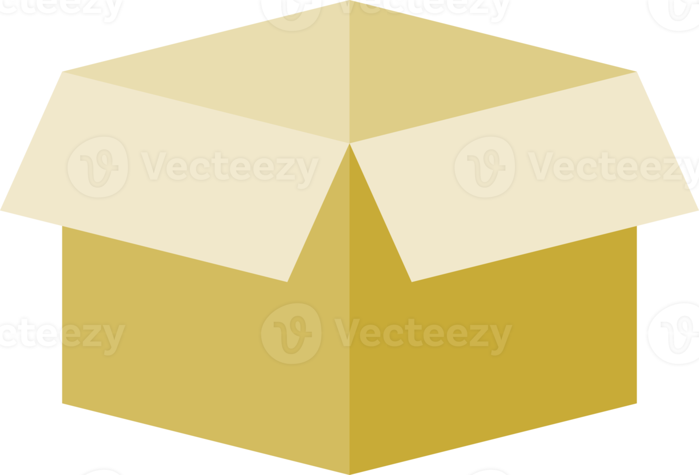 paper cardboard parcel box with tape doodle icon png