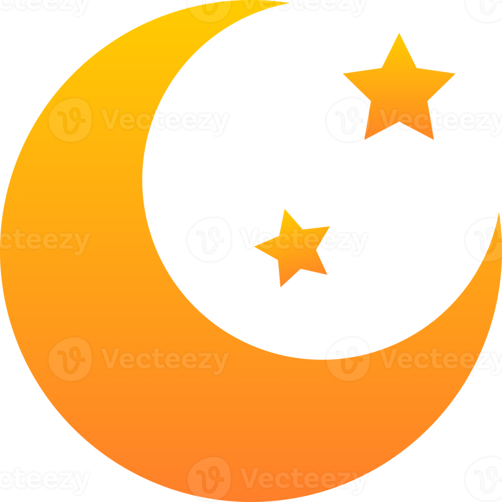 Crescent moon star png