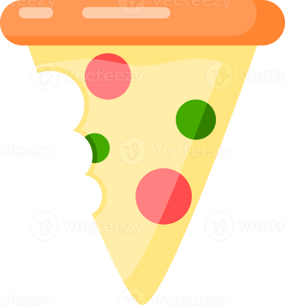 Pizza slice fast food icon doodle png