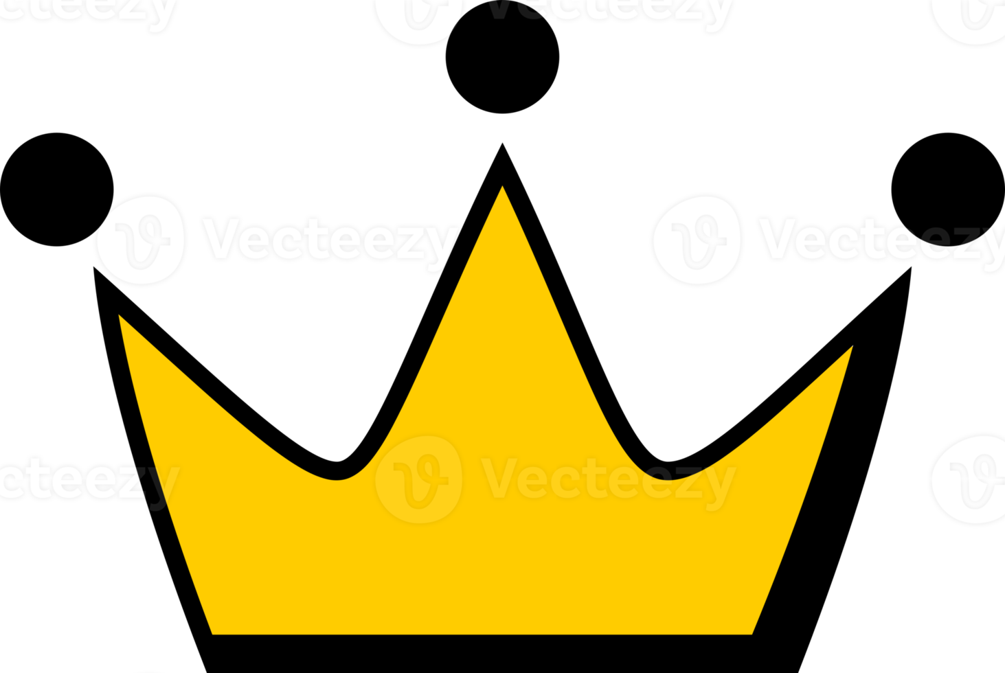 yellow crown drawing icon doodle png