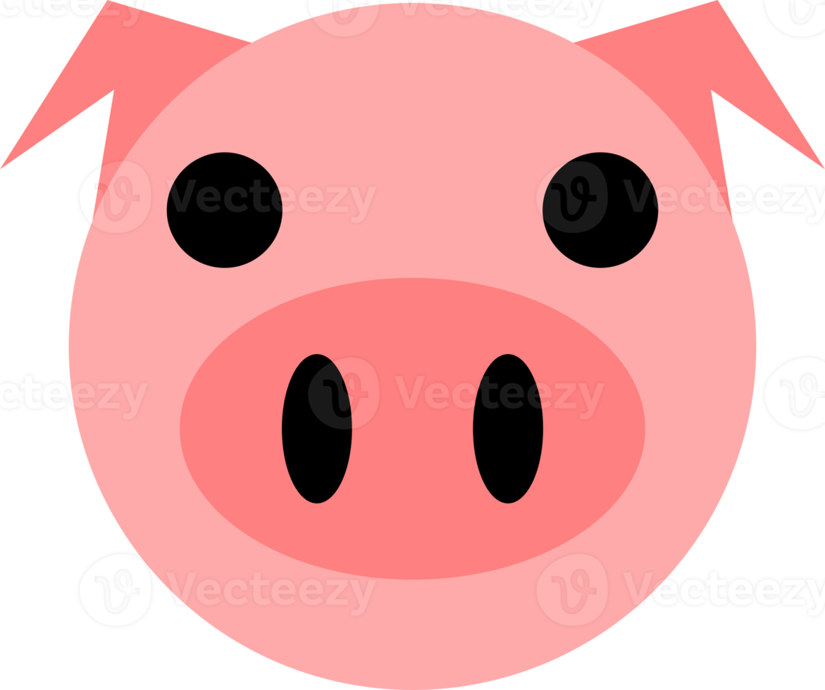 face pig cartoon icon png