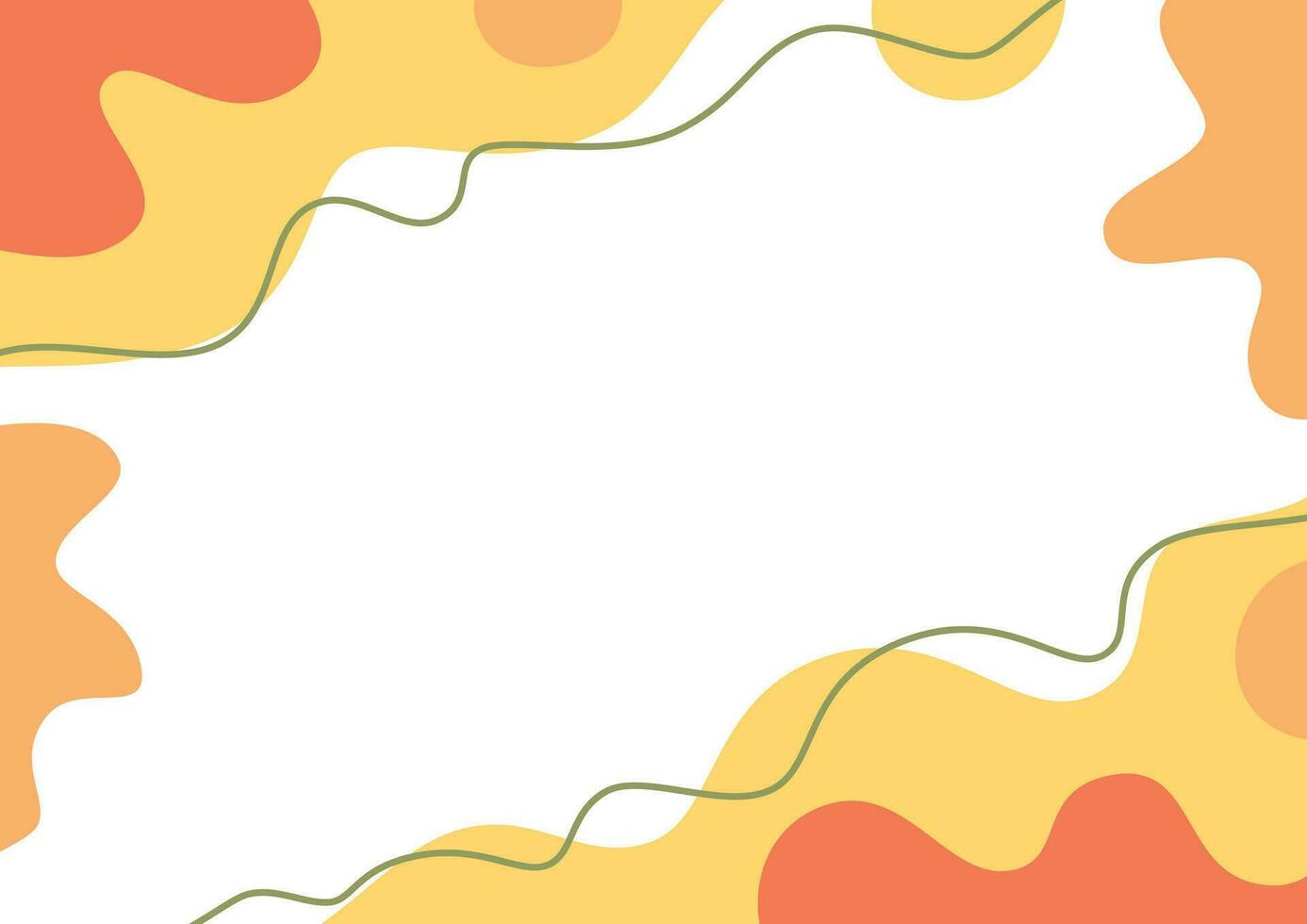 White and yellow fluid shapes abstract background vector