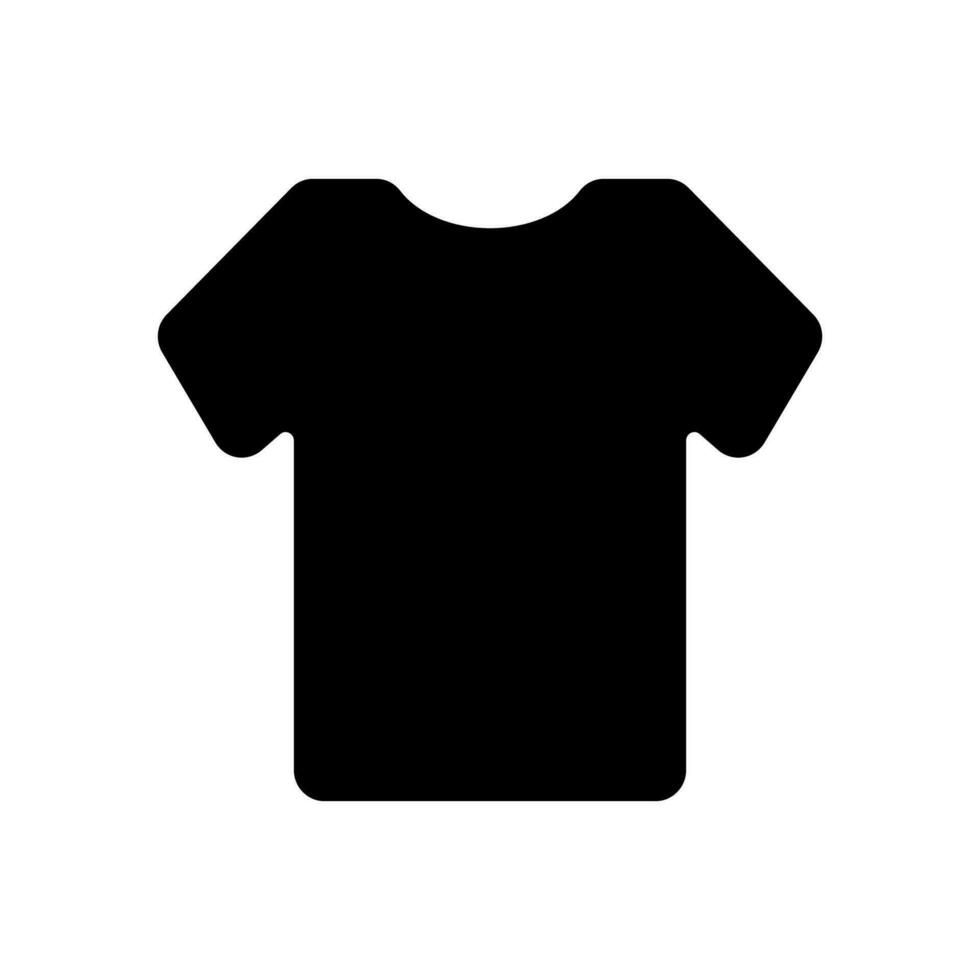 t camisa icono sólido estilo vector