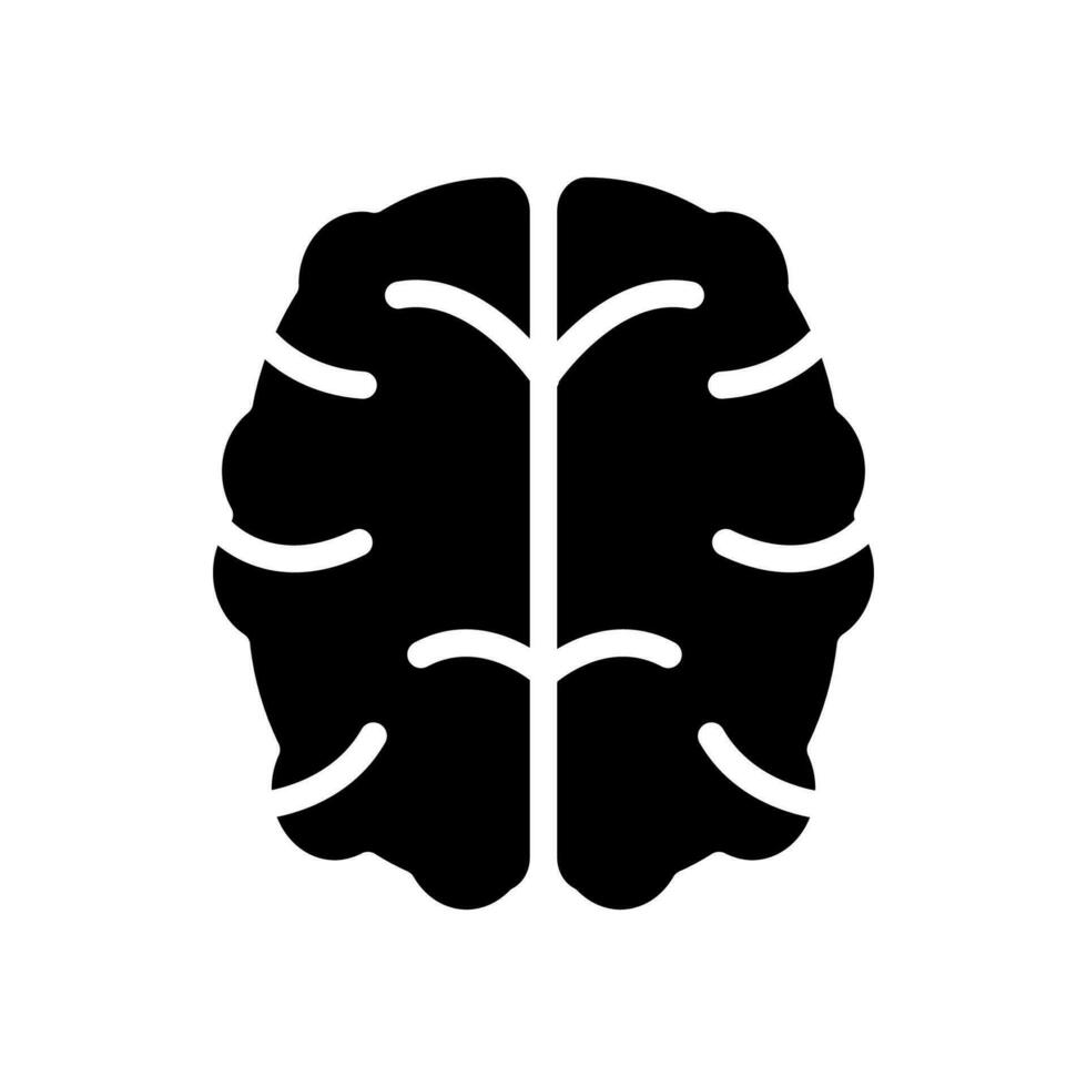 brain icon solid style vector
