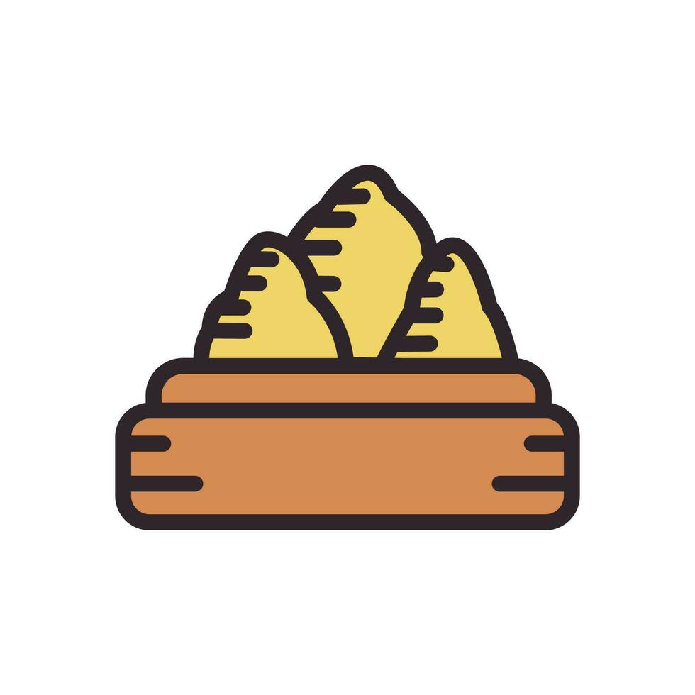 dim sum icon color style vector