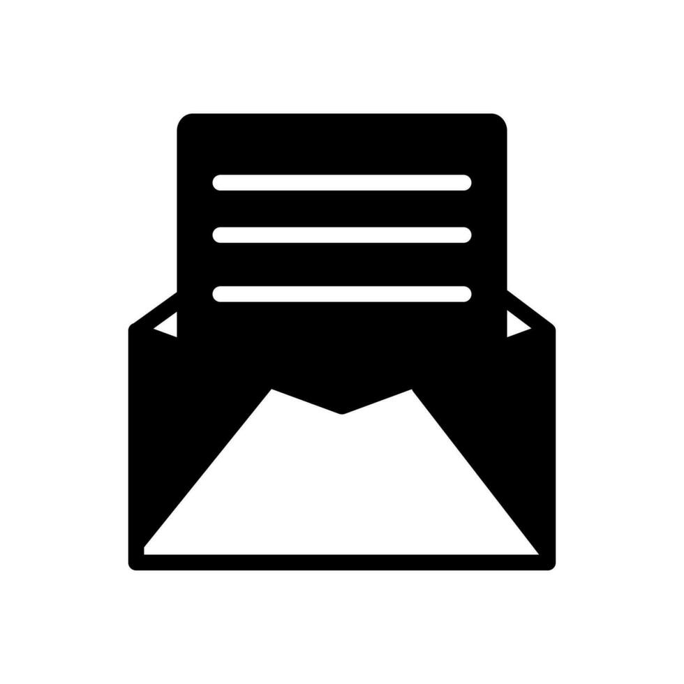 letter icon solid style vector