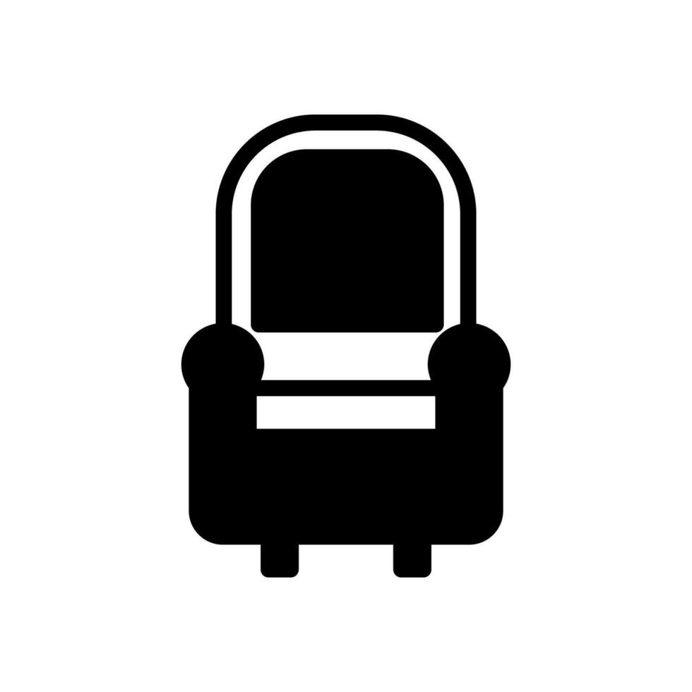 chair icon solid style vector
