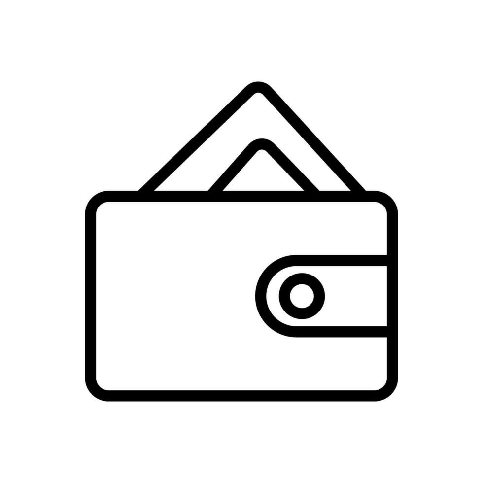 wallet icon line style vector