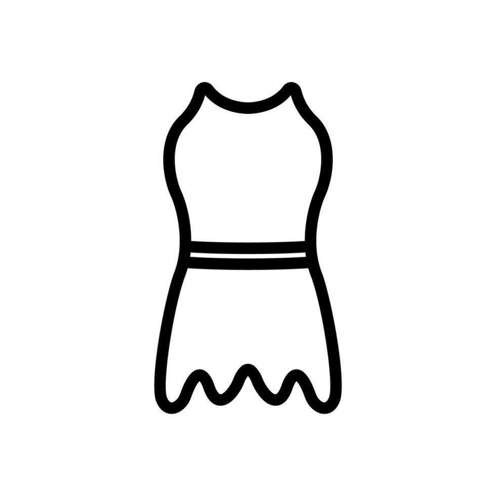 dress icon line style vector