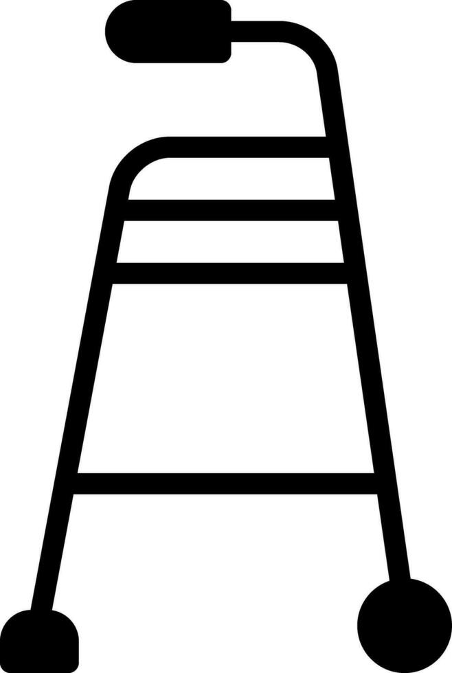 solid icon for walker vector