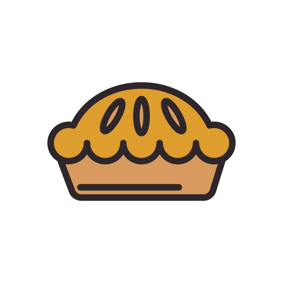 pie icon color style vector