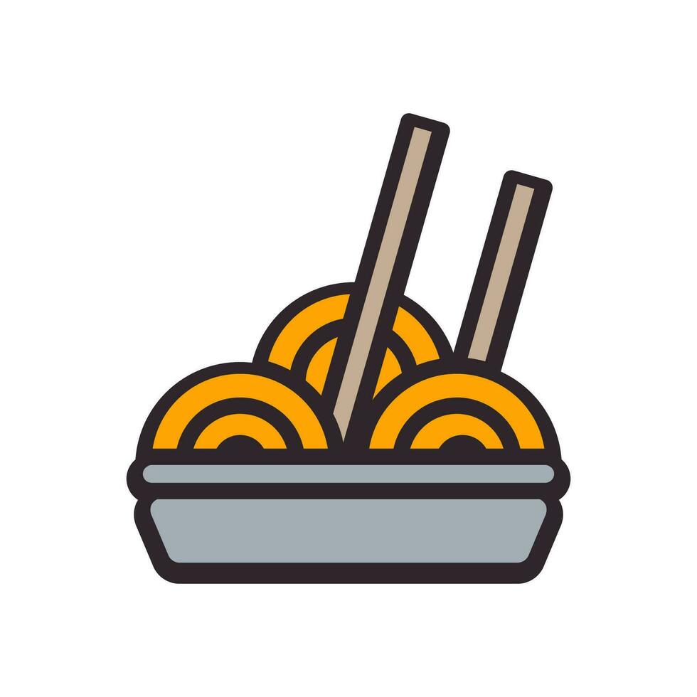 pasta icon color style vector