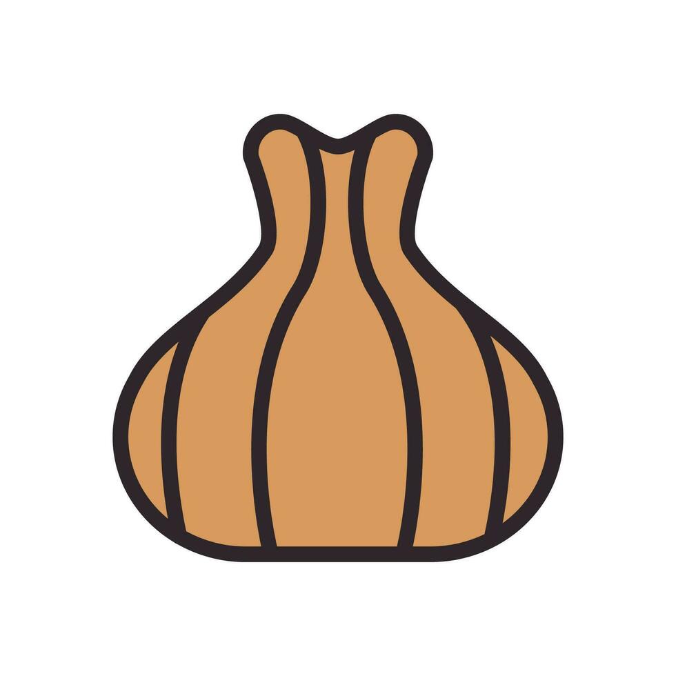 dumpling icon color style vector