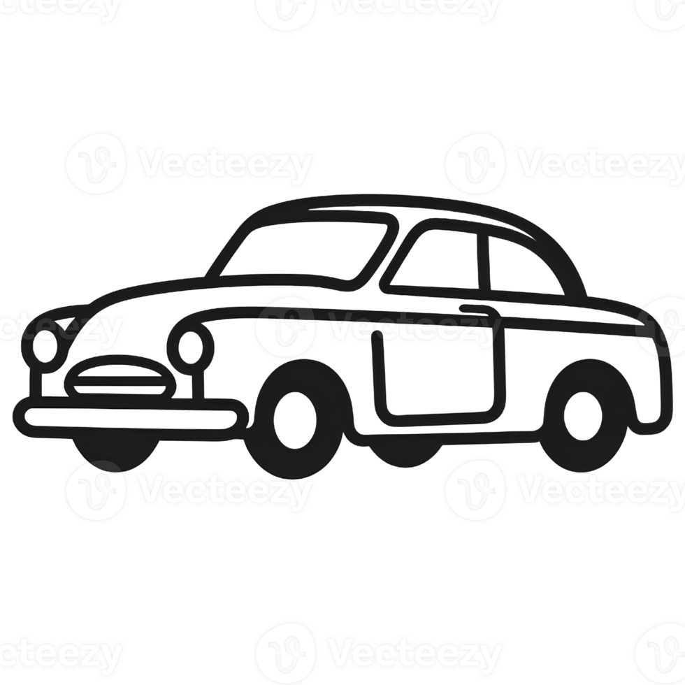 classic car cartoon ai generate png