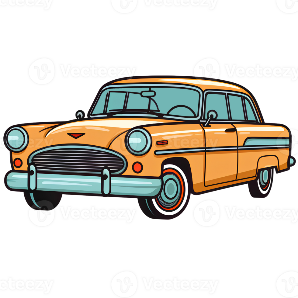 classic car cartoon ai generate png