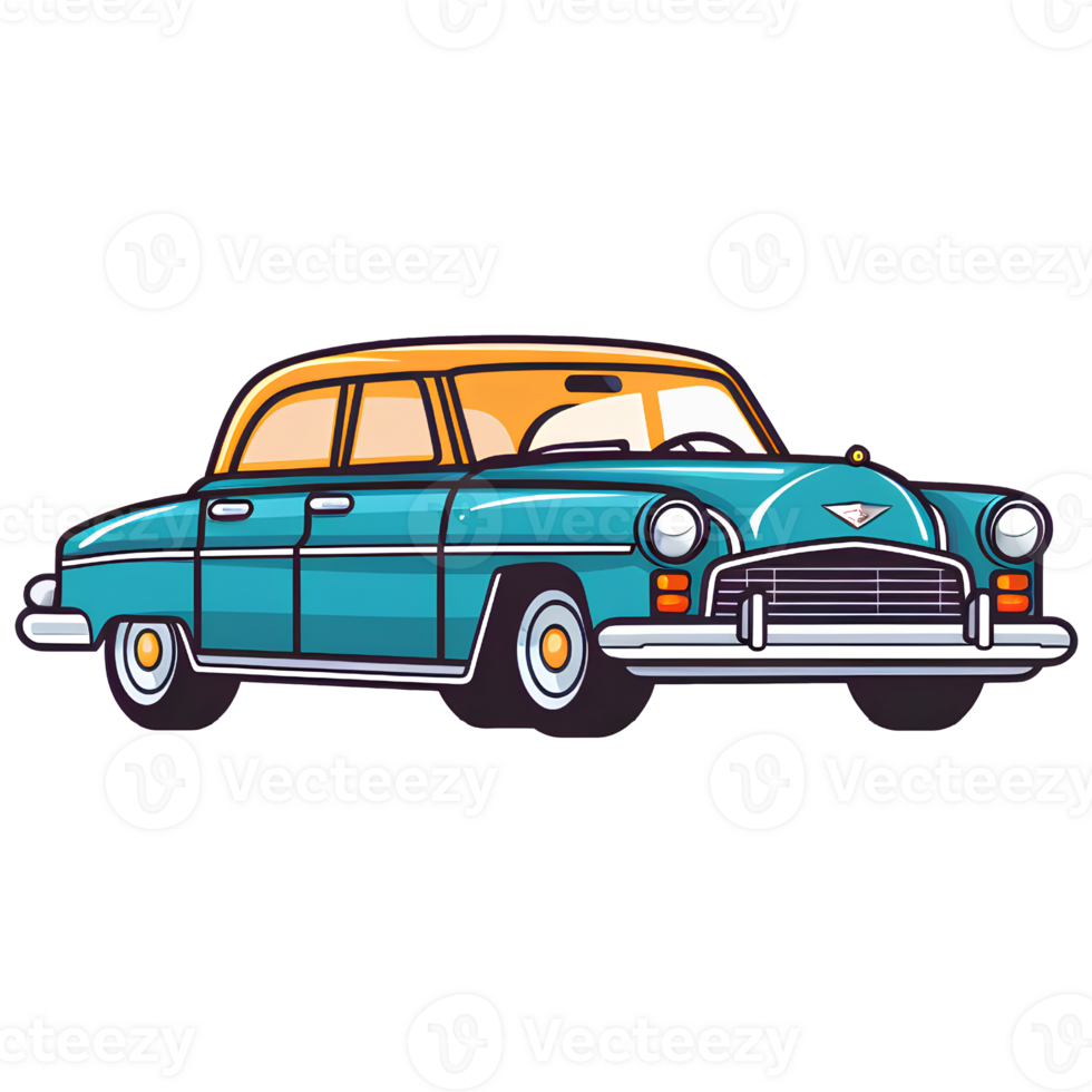 classic car cartoon ai generate png