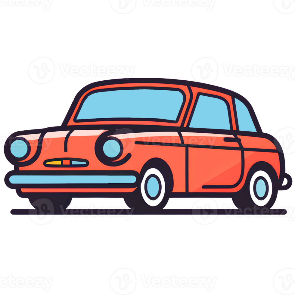 classic car cartoon ai generate png