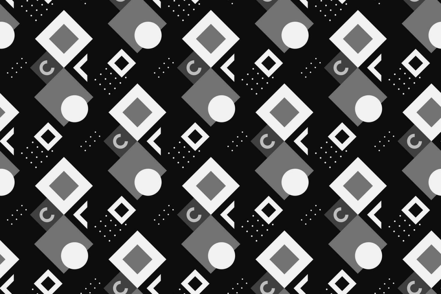 Geometric seamless pattern with black and white color. Simple regular background. Vector illustration