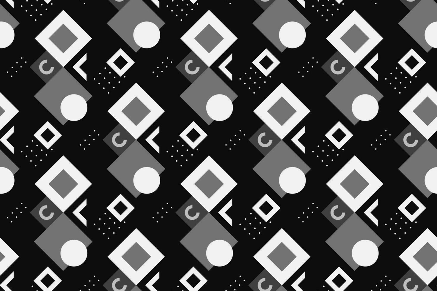 Geometric seamless pattern with black and white color. Simple regular background. Vector illustration