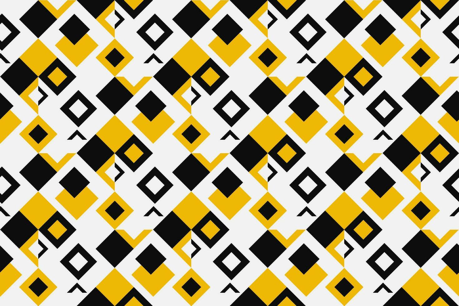 modern Bauhaus seamless Pattern in geometric shapes. Geometric black, yellow and white Banner. vector