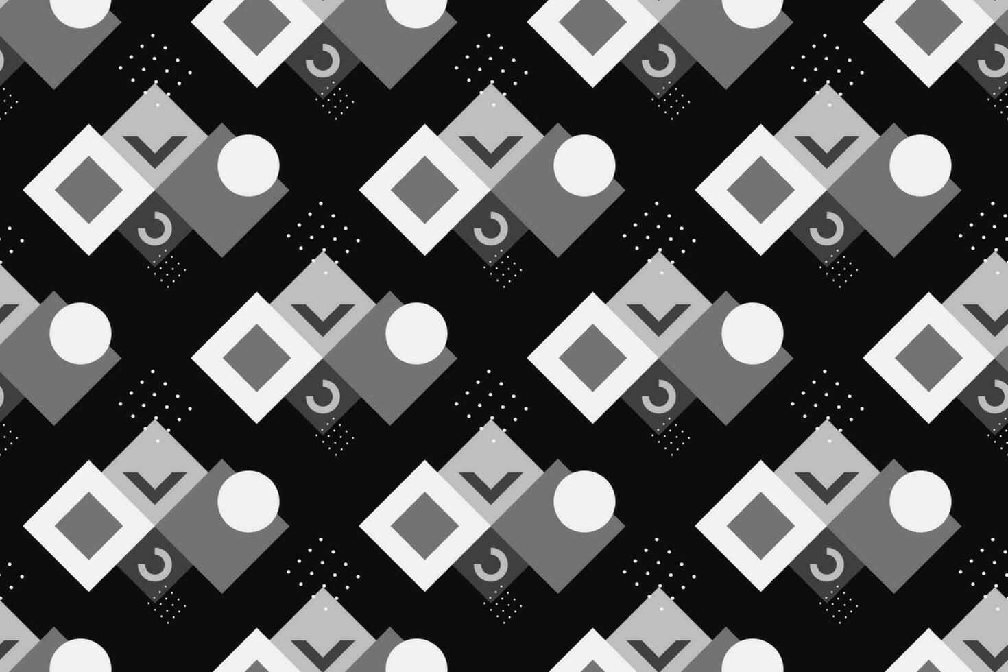 Geometric seamless pattern with black and white color. Simple regular background. Vector illustration