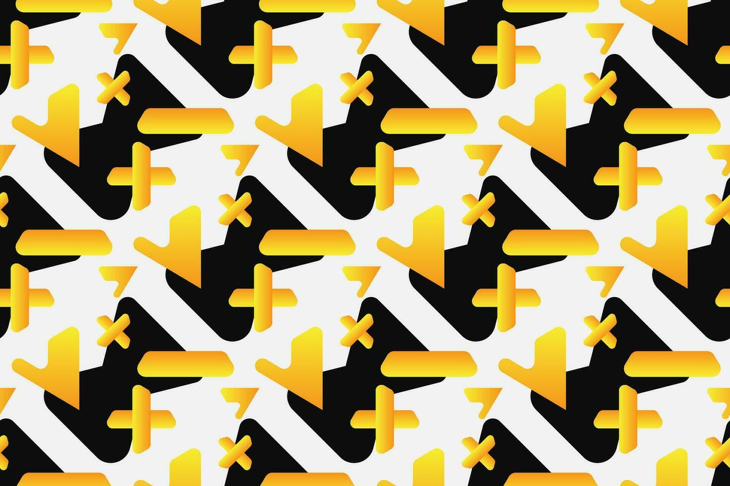 Geometric seamless pattern. Abstract geometric graphic design pattern. Seamless geometric pattern with black and yellow color. vector