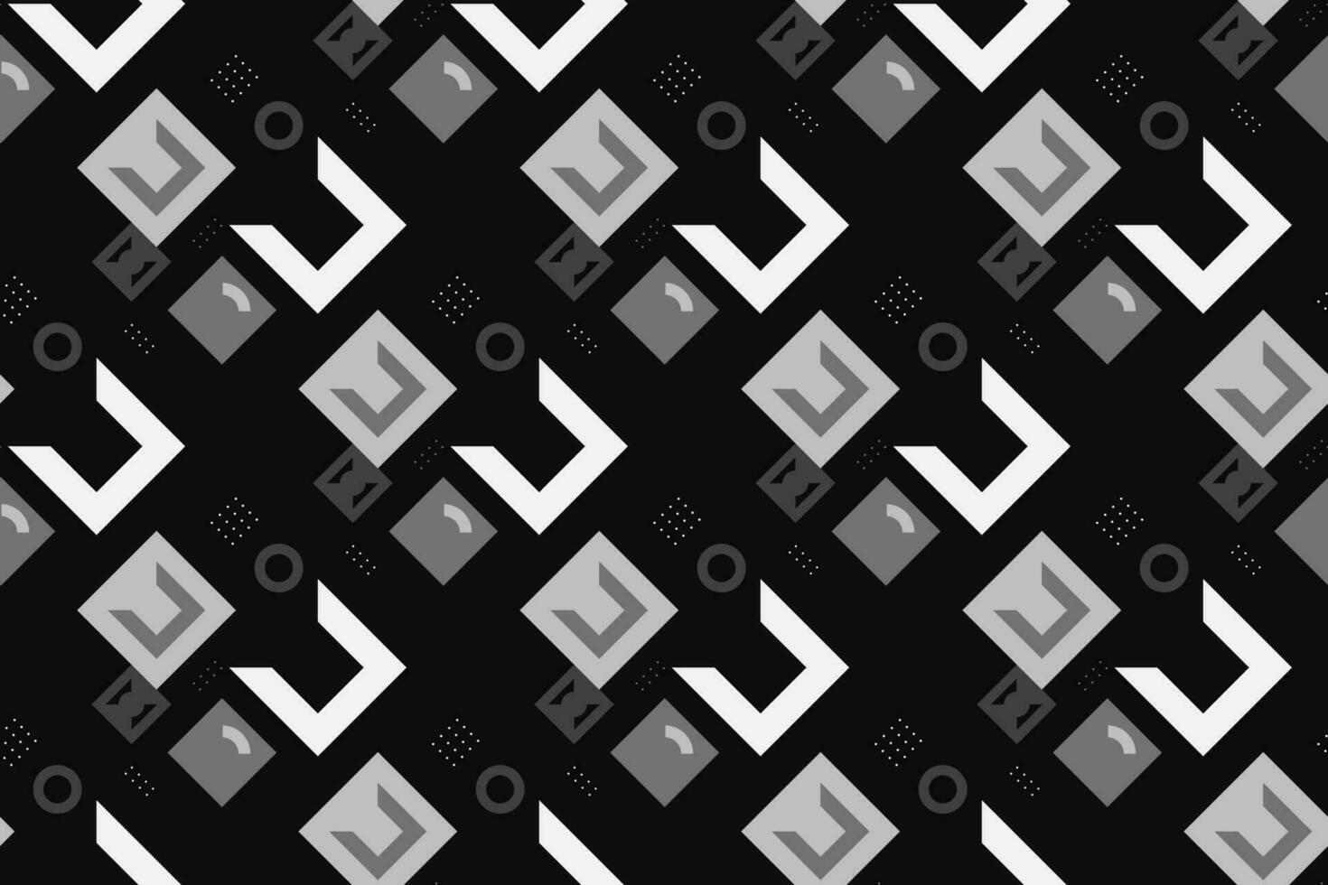 Geometric seamless pattern with black and white color. Simple regular background. Vector illustration
