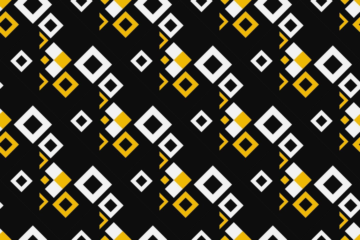 modern Bauhaus seamless Pattern in geometric shapes. Geometric black, yellow and white Banner. vector