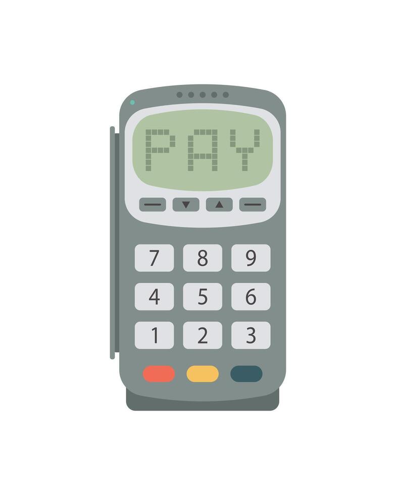 Cash Register vector flat material design isolated on white background.