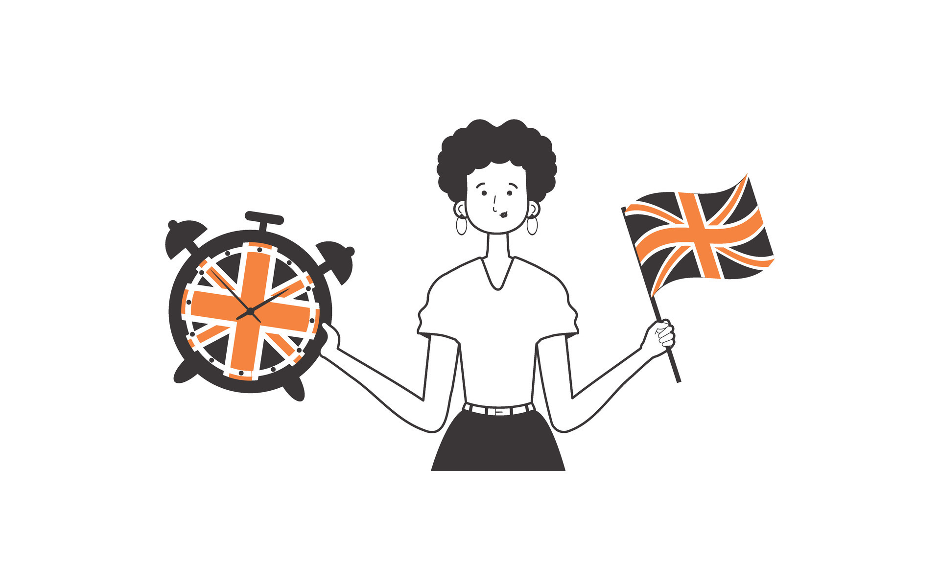 Woman english teacher the concept of learning a foreign language